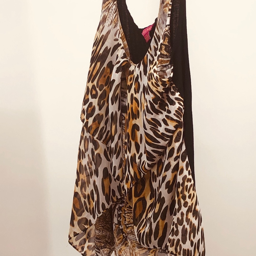 Animal print sleeveless top XL